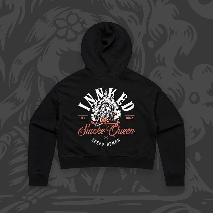 Smoke Queen Cropped Hoodie